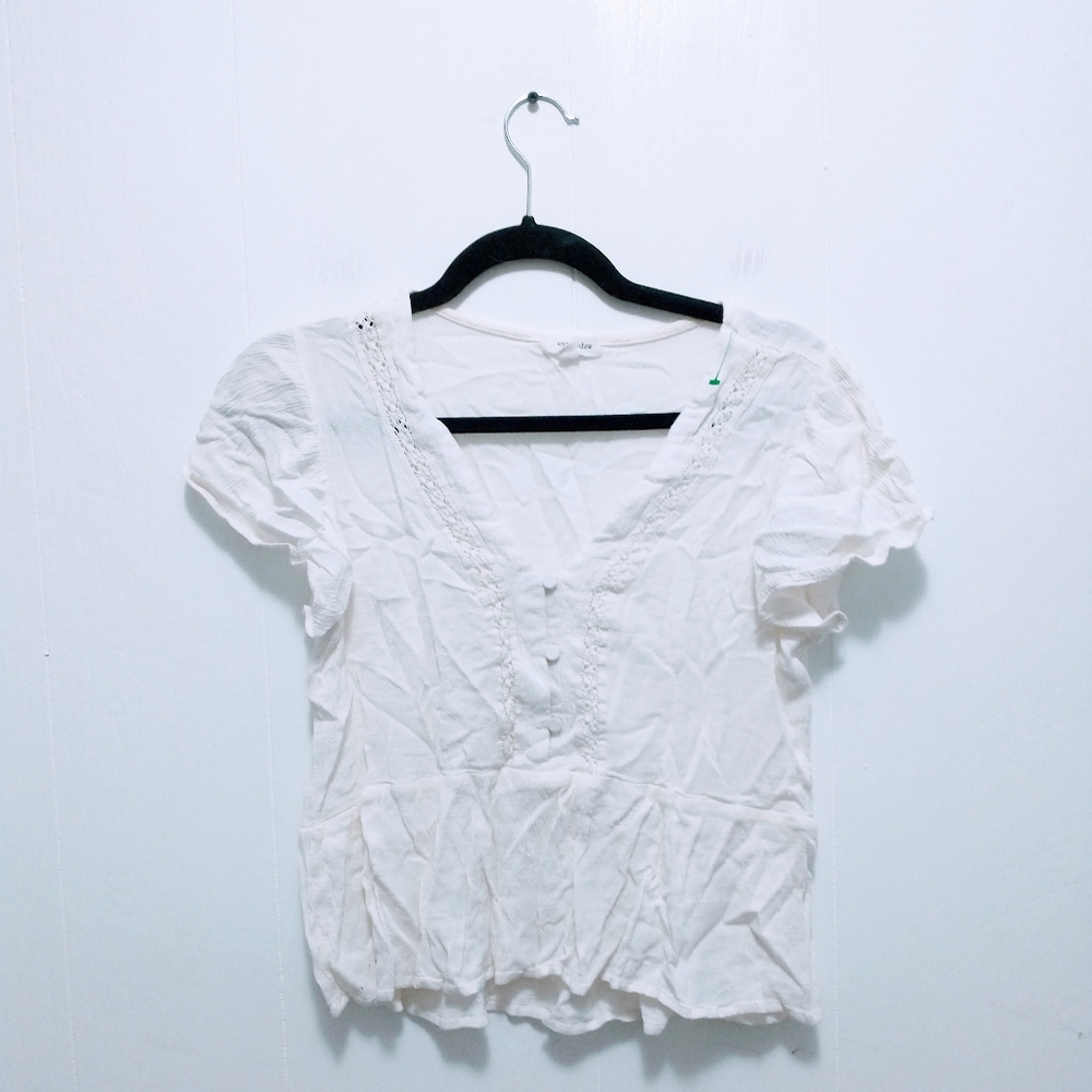 Eyeshadow boho tunic peplum blouse medium